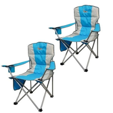 image of Afritrail Kudu Padded Folding Chair Blue 120kg . 2 Pack