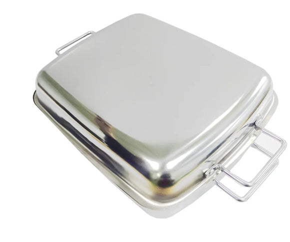 image of Afritrail Stainless Steel Large Double Roaster