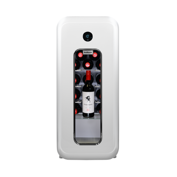SnoMaster 14 Bottle Single Zone Retro Wine Cooler Cream (VT-19RC) in Refrigerators