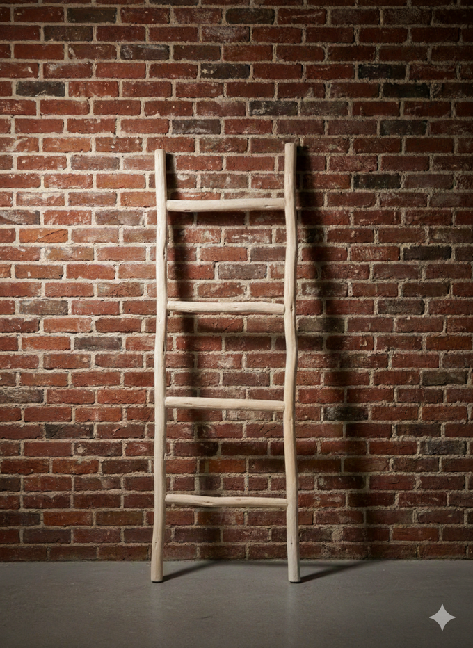 Highands Sawmill Rustic Ladder Natural