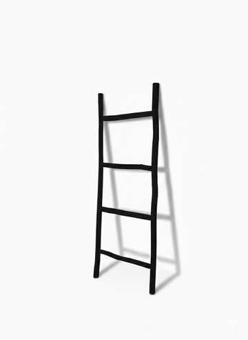 Highlands Sawmill Rustic Décor Ladder Black - 0
