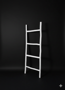 Highlands Sawmill Rustic Décor Ladder White-3