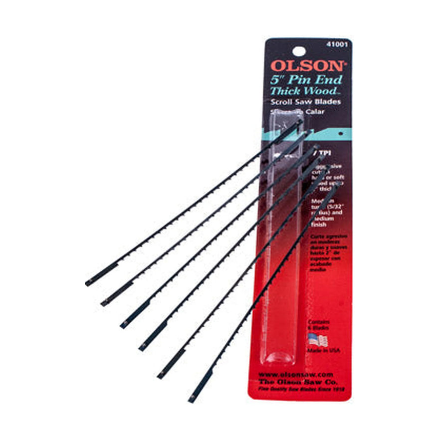 Olson Scroll Saw Blade 7 TPI with Pins 6 Pack - image 01
