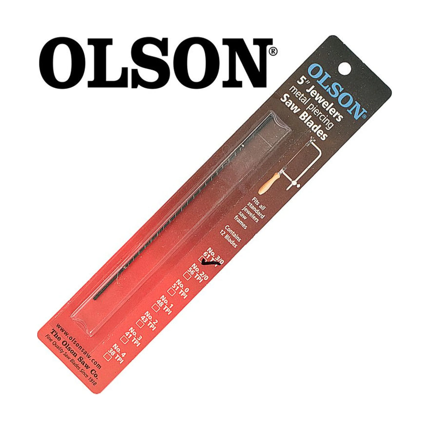 Olson Jewellers Metal Piercing Saw Blades 61 TPI Plain End 6 Piece - image 01