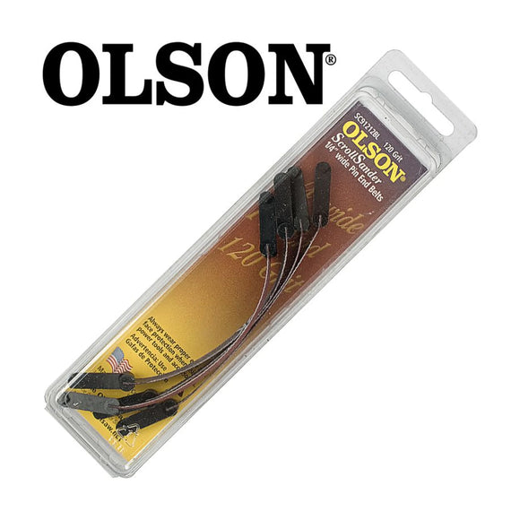 Olson Scroll Saw Sander 5' 125mm x 1/4' 120g Pin End 4 Piece - image 01