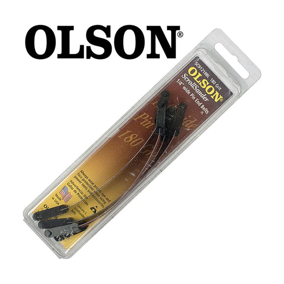 Olson Scroll Saw Sander 5' 125mm x 1/4' 180g Pin End 4 Piece - image 01