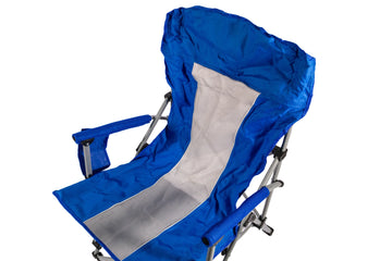 Foldable Camping Chair – Blue & White - image 02