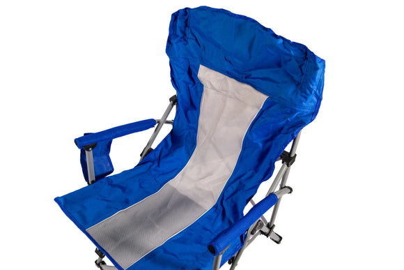 Foldable Camping Chair – Blue & White - image 02