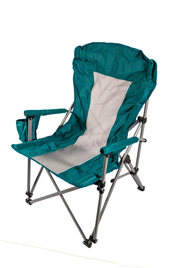 Foldable Camping Chair – Green & White - image 02