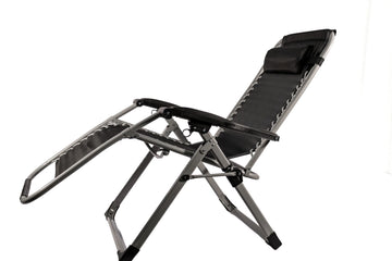 Foldable Lounge Chair – Black - image 01