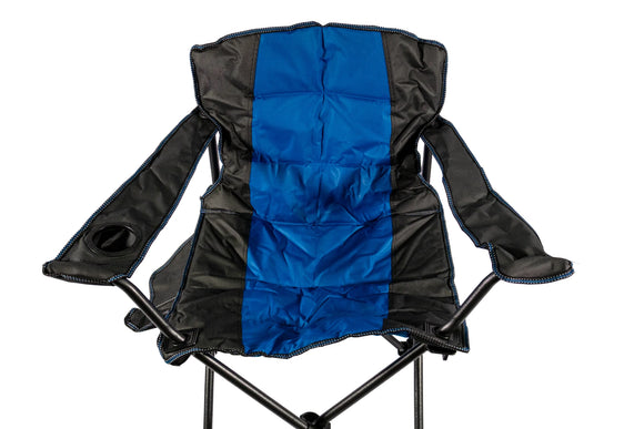 Foldable Camping Chair – Grey & Blue - image 02