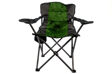 Foldable Camping Chair – Grey & Green - image 01