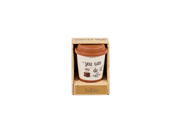 Travel Coffee Mug – Brown (9 x 14.5 x 6 cm) - image 01