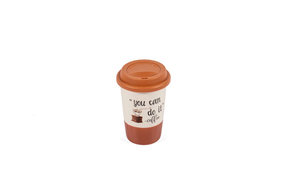 Travel Coffee Mug – Brown (9 x 14.5 x 6 cm) - image 02