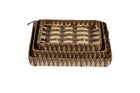 Woven Square Basket Set – 3-Piece, Beige - image 01