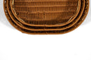 Rattan Woven Oval Basket Set – 3-Piece, Natural - image 02