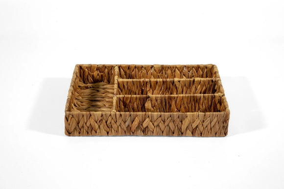 Natural Hyacinth Woven Cutlery Basket - image 01