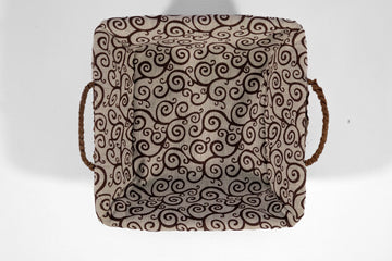 Paper Weave Square Basket with White & Black Lining - image 02