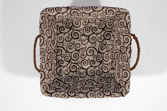 Paper Weave Square Basket with White & Black Lining - image 02