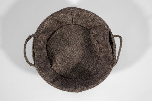 Paper Weave Round Basket with Grey Lining - image 02