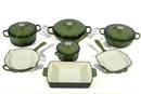 Cast Iron Cookware Set – 11-Piece, Olive Green - image 01