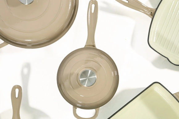 Cast Iron Cookware Set – 11-Piece, White - image 02