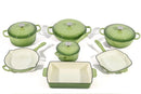 Cast Iron Cookware Set – 11-Piece, Light Green - image 01