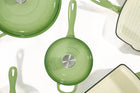 Cast Iron Cookware Set – 11-Piece, Light Green - image 02
