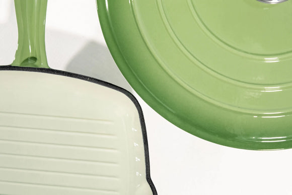 Cast Iron Cookware Set – 11-Piece, Light Green - image 03
