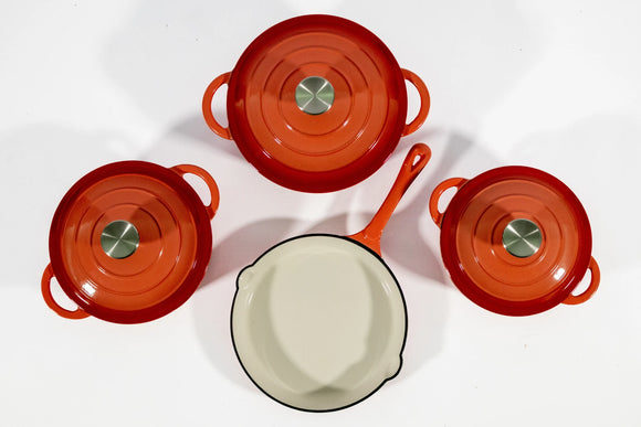 Cast Iron Cookware Set – 7-Piece, Pink - image 02