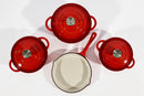 Cast Iron Cookware Set – 7-Piece, Red - image 01