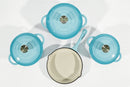 Cast Iron Cookware Set – 7-Piece, Turquoise - image 02