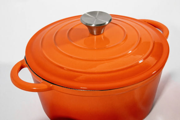 Cast Iron Cookware Set – 7-Piece, Orange - image 02