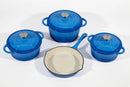 Cast Iron Cookware Set – 7-Piece, Lake Blue - image 01