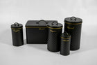 Kitchen Canister, Bread & Biscuit Box Set – Black - image 01