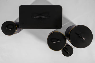 Kitchen Canister, Bread & Biscuit Box Set – Black - image 02