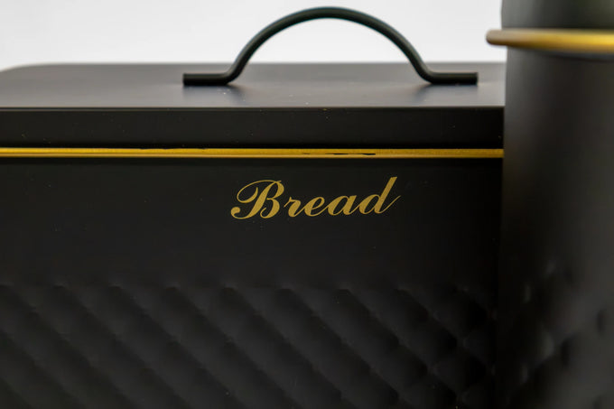 Kitchen Canister, Bread & Biscuit Box Set – Black - image 04
