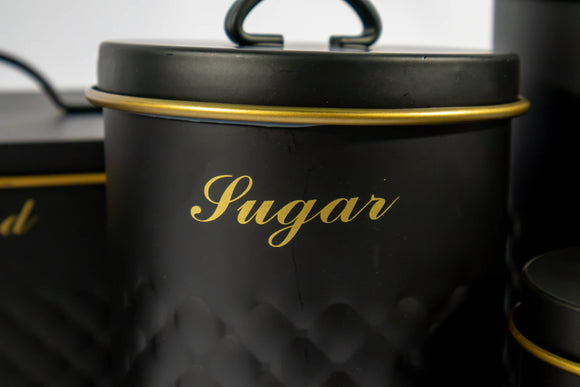 Kitchen Canister, Bread & Biscuit Box Set – Black - image 05