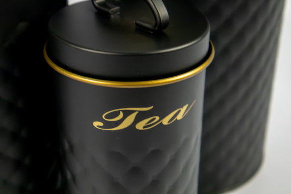 Kitchen Canister, Bread & Biscuit Box Set – Black - image 06