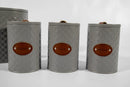 Kitchen Canister & Bread Box Set – Grey & Brown - image 04