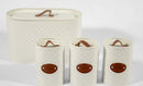 Kitchen Canister & Bread Box Set – Beige & Brown - image 02