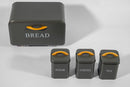 Kitchen Canister & Bread Box Set – Grey with Wood Handle - image 01