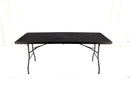 Foldable Camping Table – Black Wood Grain (180 x 70 x 74 cm) - image 01