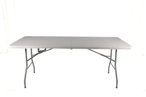 Foldable Camping Table – White (180 x 74 x 74 cm) - image 01