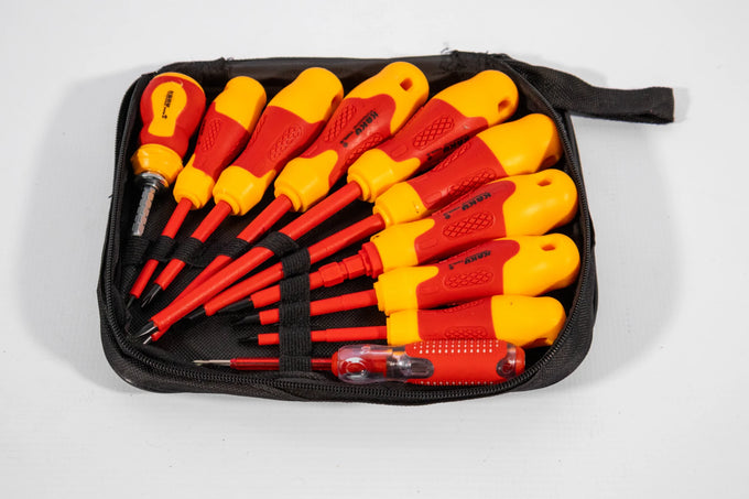10-Piece Screwdriver Set – Red & Yellow with Storage Bag - image 03