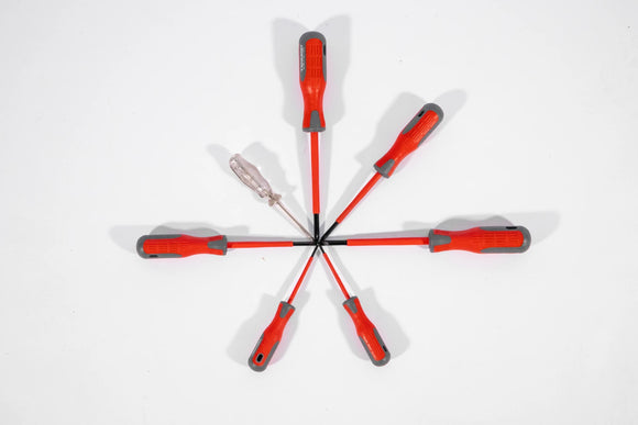 6-Piece Screwdriver Set – Red, Tenhigh - image 01