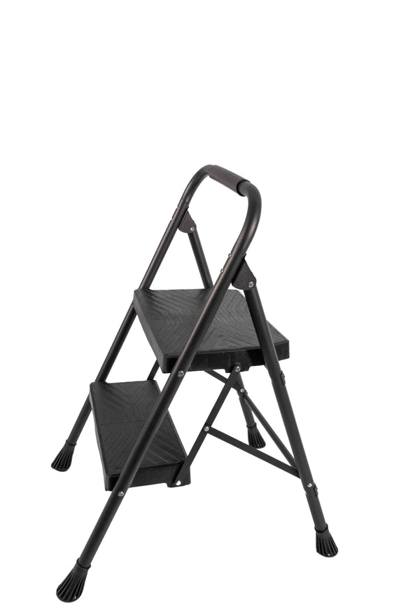 2-Step Foldable Ladder – Black, 200 kg - image 04