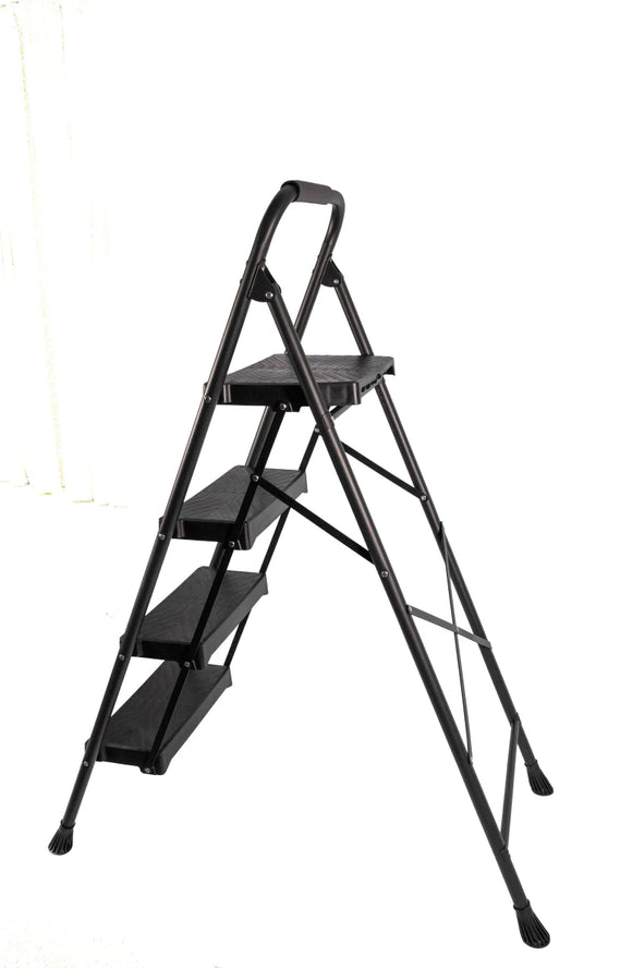 4-Step Foldable Ladder – Black, 200 kg - image 03