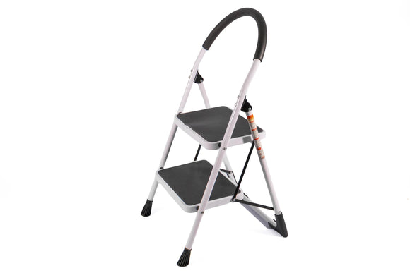 2-Step Foldable Ladder – White - image 01