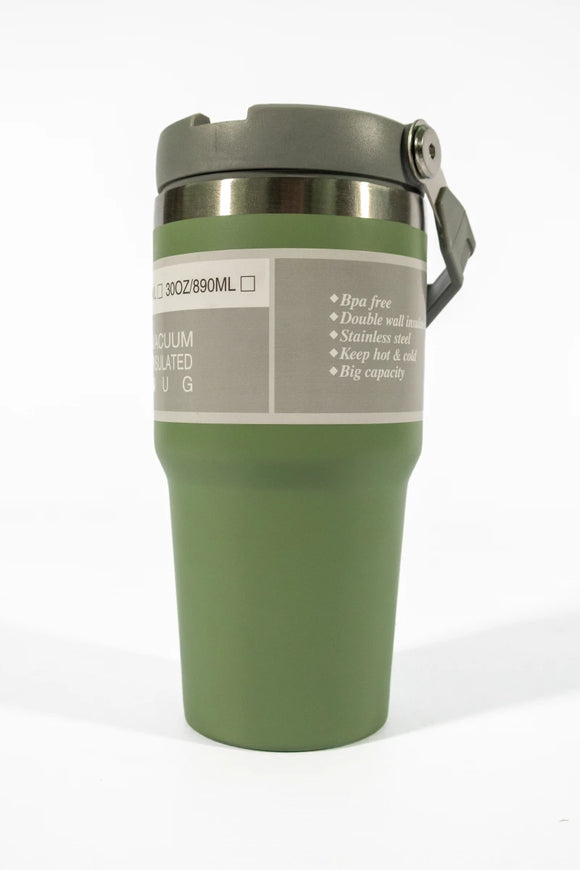 Flip-Straw Water Bottle 600 ml – Light Green - image 01